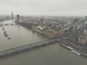 Travel with a drone to London